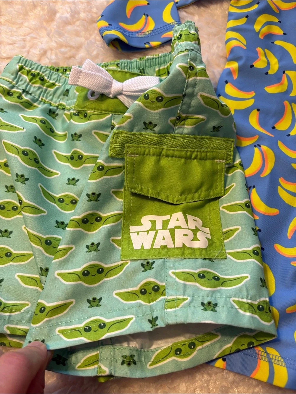 Swim Set Grogu Trunks 9-12M & 12-18M Banana Gap Long Sleeve Rash Guard